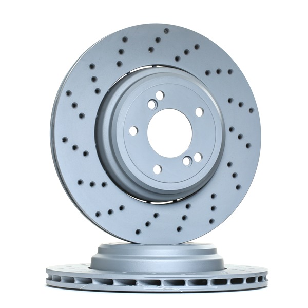 ATE 24.0124-0231.2: Bremsscheibe Ø: 350,0mm, zweiteilige Bremsscheibe, gelocht/innenbel., Ø: 350,0mm, beschichtet, mit Schrauben