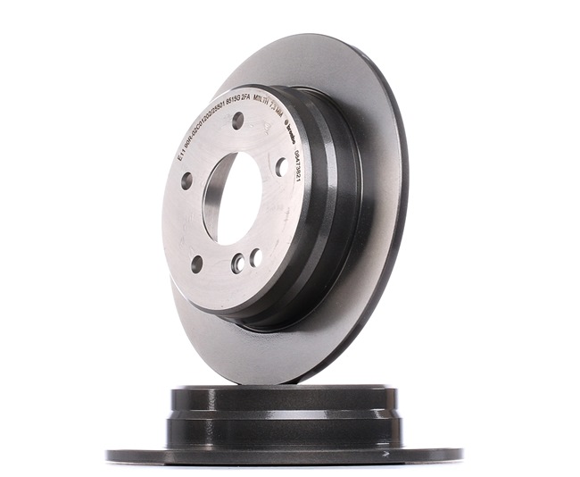BREMBO 08.4738.21: Brzdový kotouč R: 258mm, plný, R: 258mm, nátěr, se šrouby COATED DISC LINE