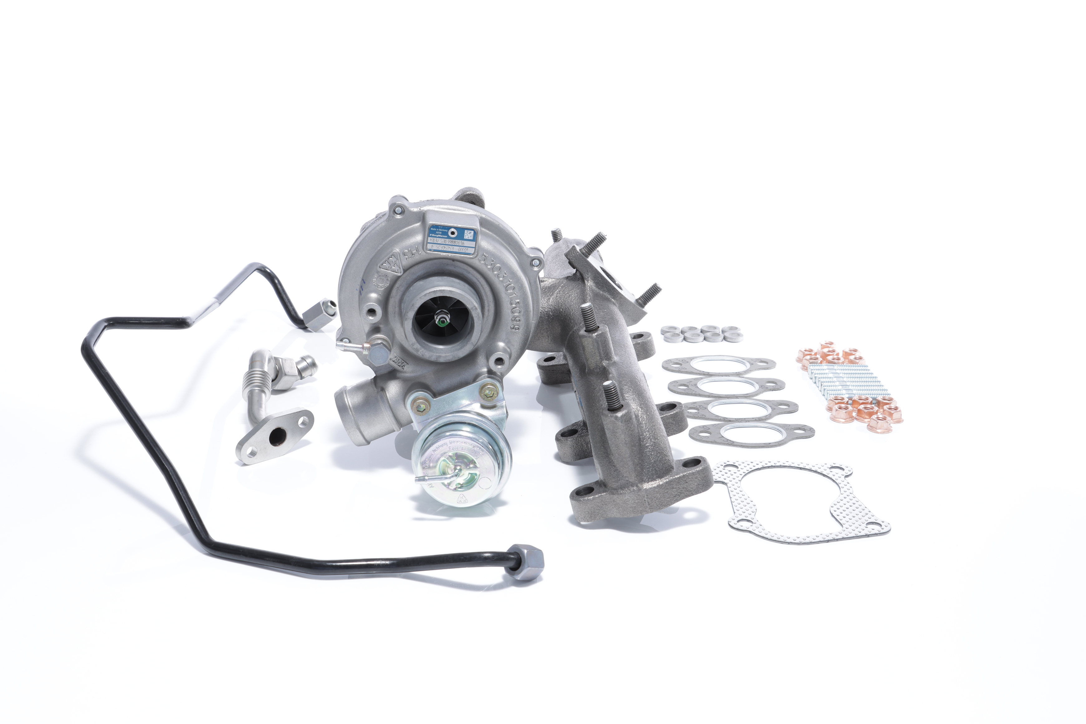 BTS TURBO T981332: Turbolader mit Ölzulaufleitung, mit Ölablaufleitung, mit Anbau-/Befestigungsmaterial, TURBO SERVICE SET ORIGINAL