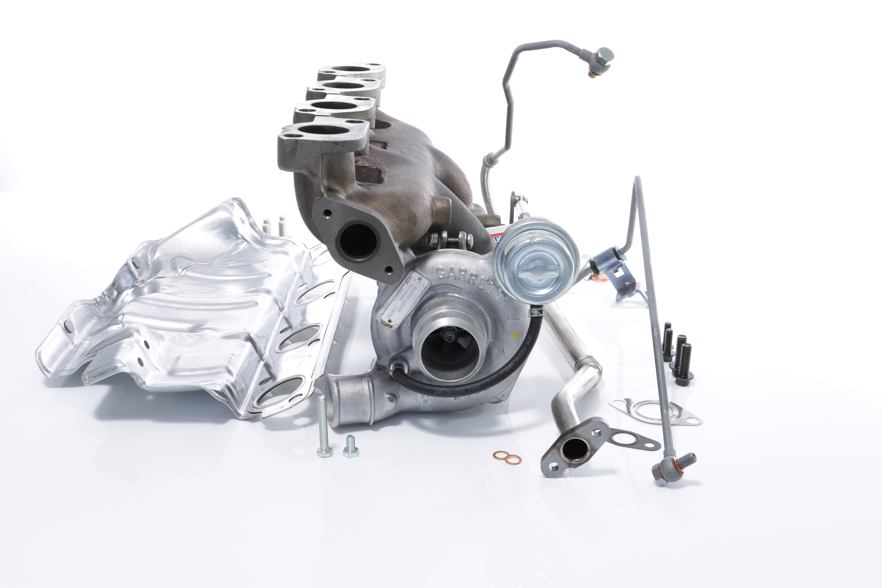 BTS TURBO T981322: Turbolader mit Ölzulaufleitung, mit Ölablaufleitung, mit Anbau-/Befestigungsmaterial, TURBO SERVICE SET ORIGINAL