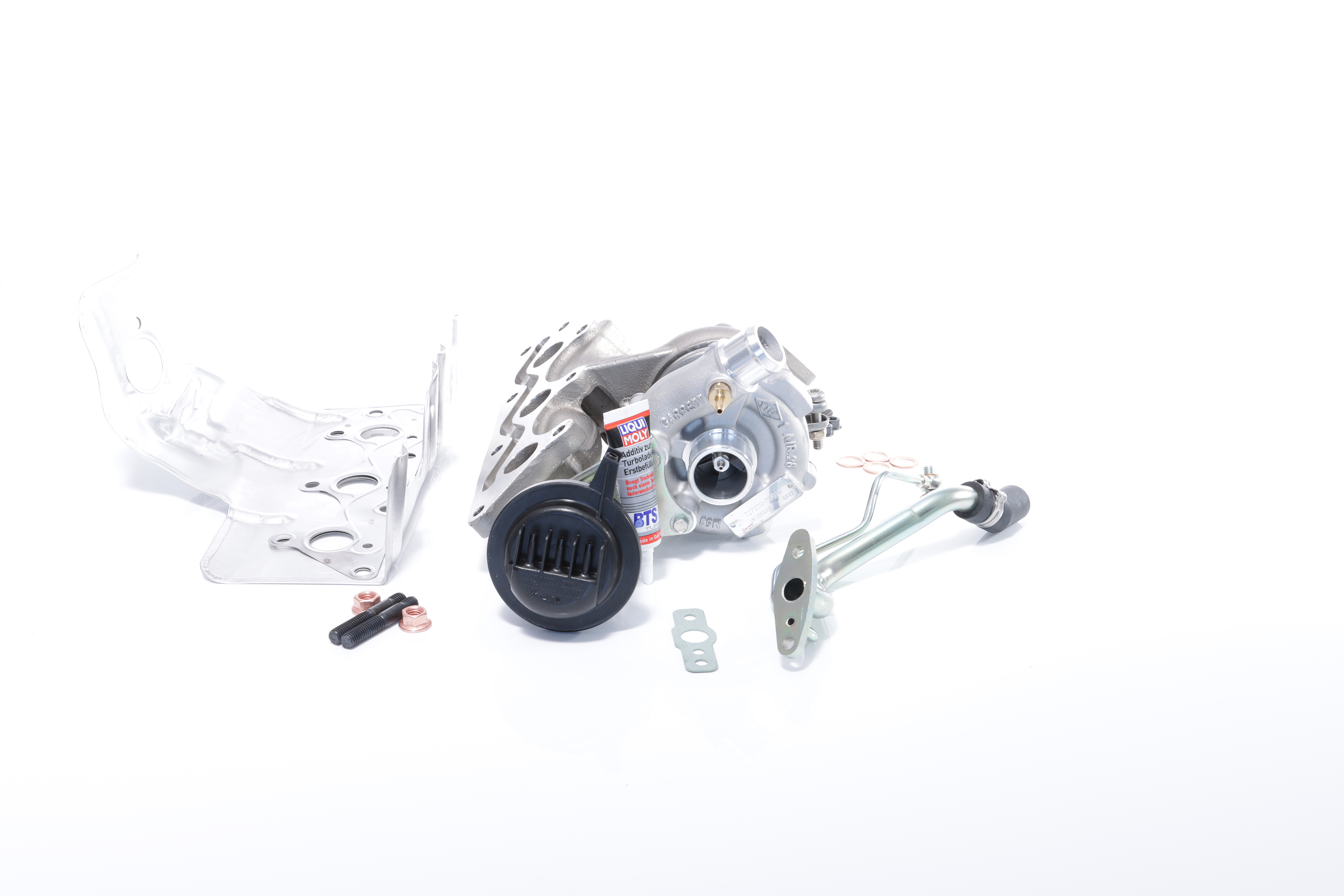 BTS TURBO T981262: Turbolader mit Ölzulaufleitung, mit Ölablaufleitung, mit Anbau-/Befestigungsmaterial, TURBO SERVICE SET ORIGINAL