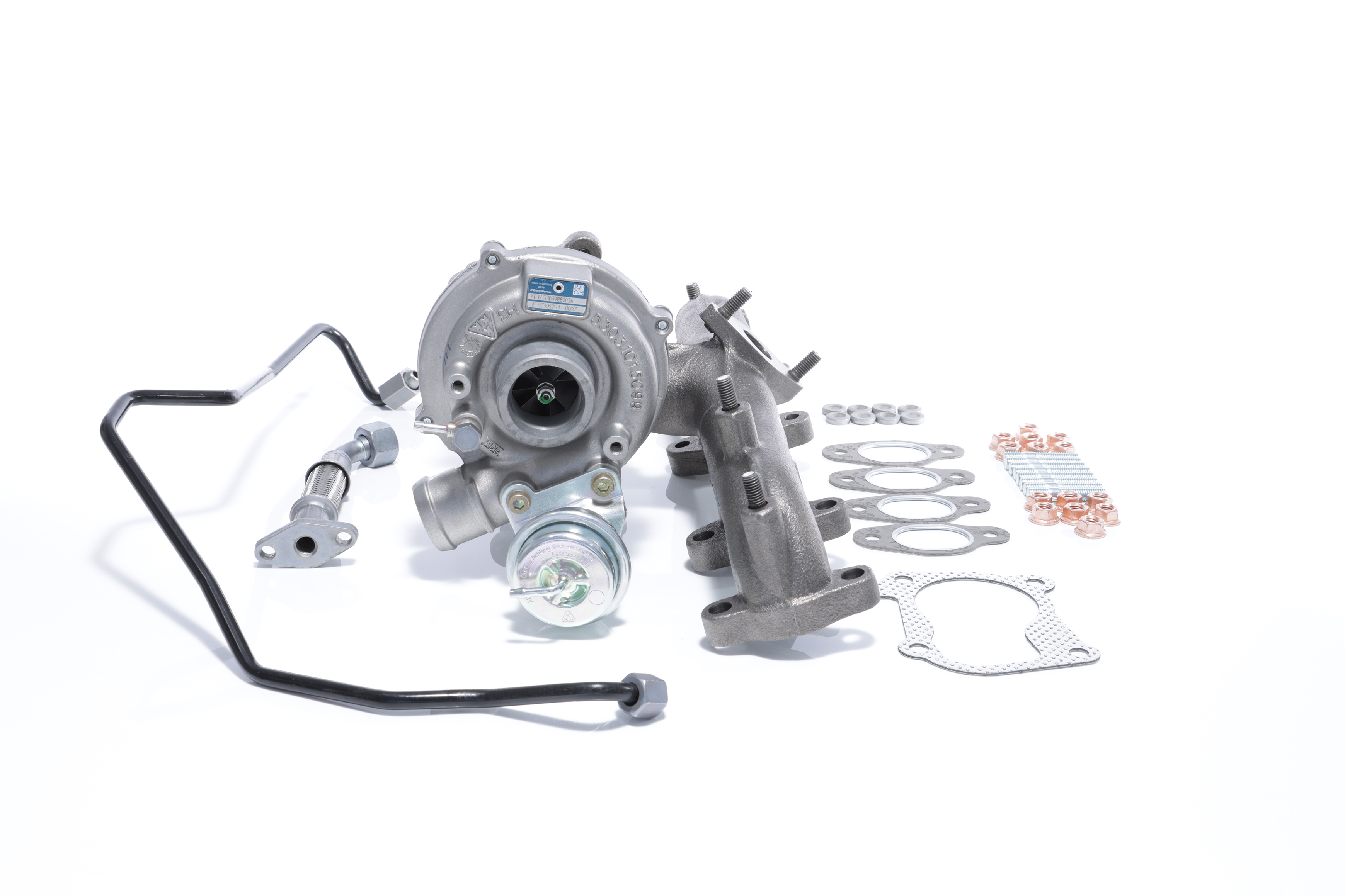 BTS TURBO T981331: Turbolader mit Ölzulaufleitung, mit Ölablaufleitung, mit Anbau-/Befestigungsmaterial, TURBO SERVICE SET ORIGINAL