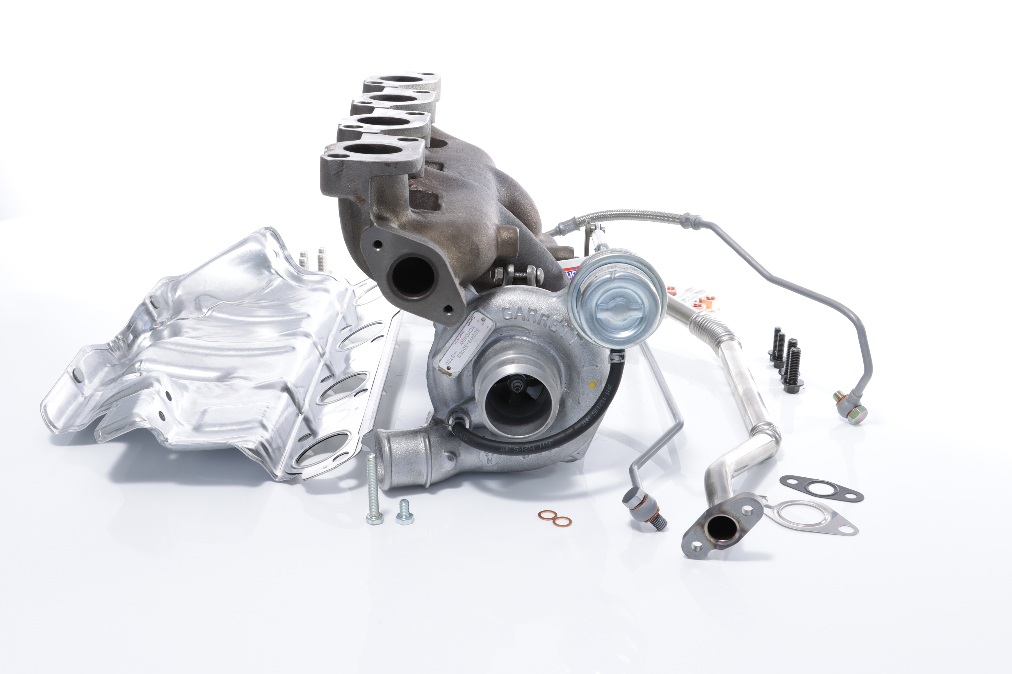 BTS TURBO T981323: Turbolader mit Ölzulaufleitung, mit Ölablaufleitung, mit Anbau-/Befestigungsmaterial, TURBO SERVICE SET ORIGINAL