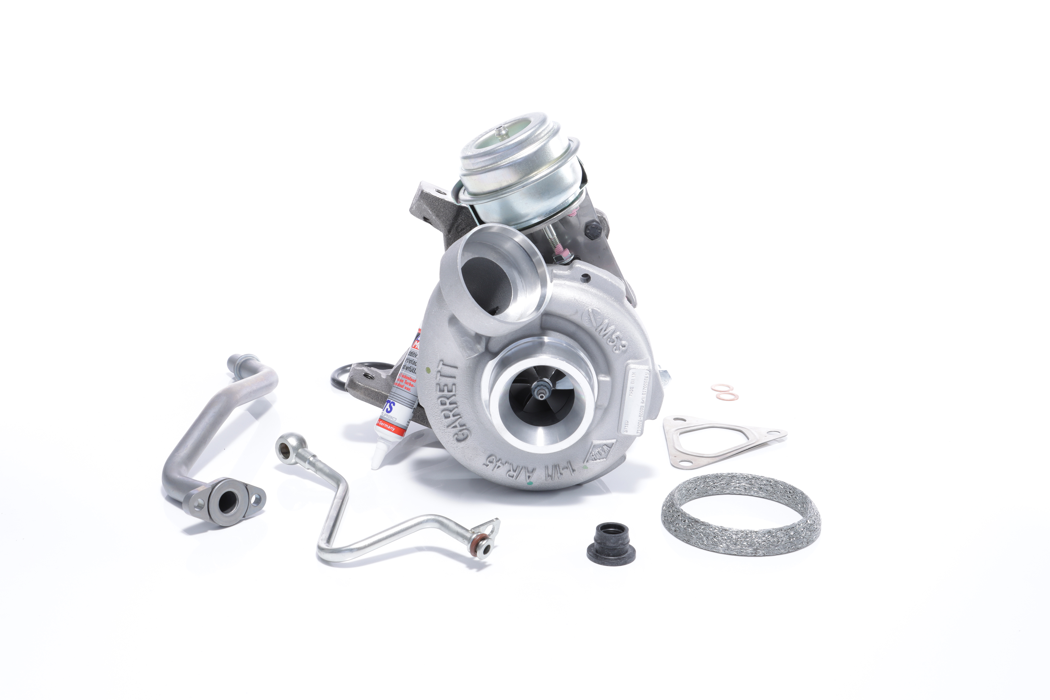 BTS TURBO T981234: Turbolader mit Ölzulaufleitung, mit Ölablaufleitung, mit Anbau-/Befestigungsmaterial, TURBO SERVICE SET ORIGINAL