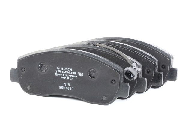 BOSCH 0 986 494 498 Klocki hamulcowe OPEL Movano B Burtowy Ciężarówka / Podwozie (X62) 101 KM olej napędowy koszt