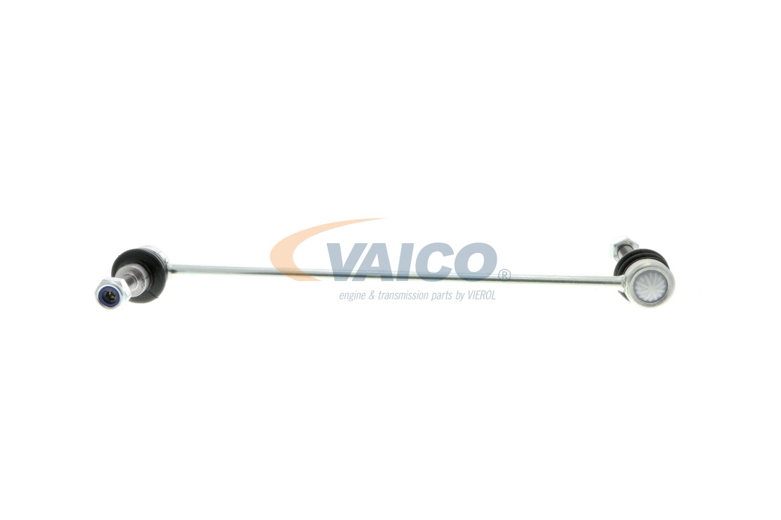 VAICO V21-0008: Brat / bieleta suspensie, stabilizator punte fata, 302mm, Original VAICO Quality