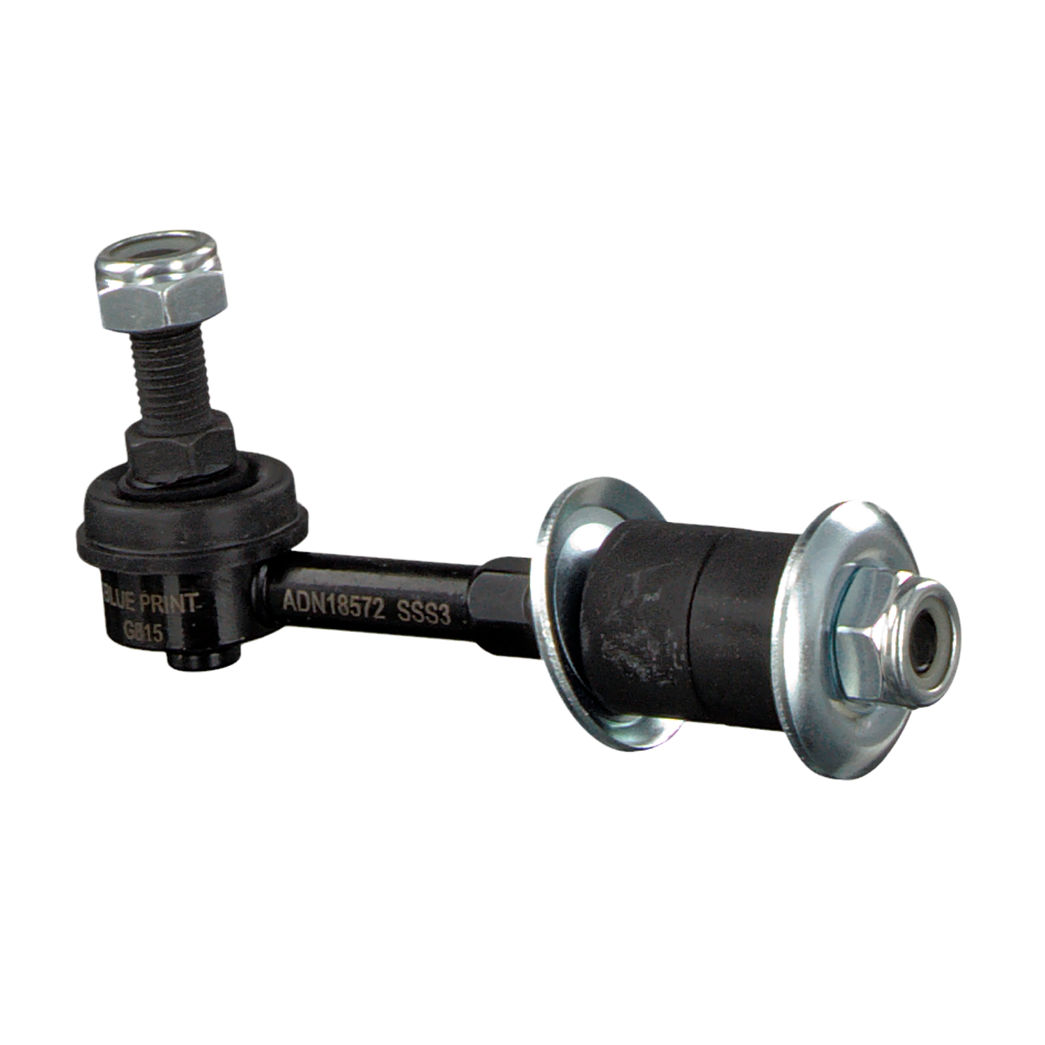 FEBI BILSTEIN 42597: Koppelstange Vorderachse links, Vorderachse rechts, 105mm, Stahl, mit Gummilagern, mit Muttern, mit Unterlegscheiben