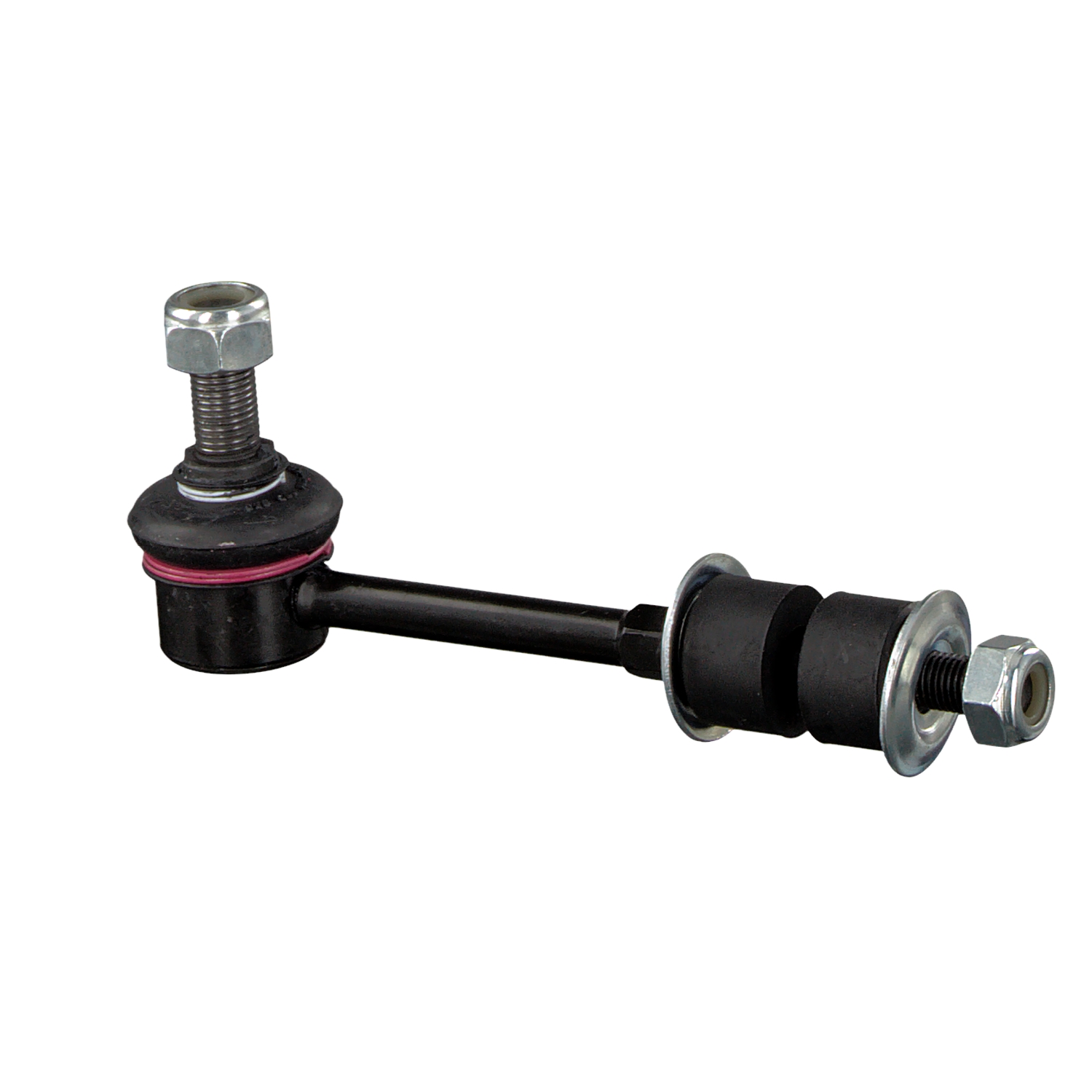 FEBI BILSTEIN 41633: Tyč / Vzpera stabilizátora predna naprava vlavo, Predna naprava vpravo, 154mm, Ocel, s gumovými ložiskami, s maticou, s podložkami