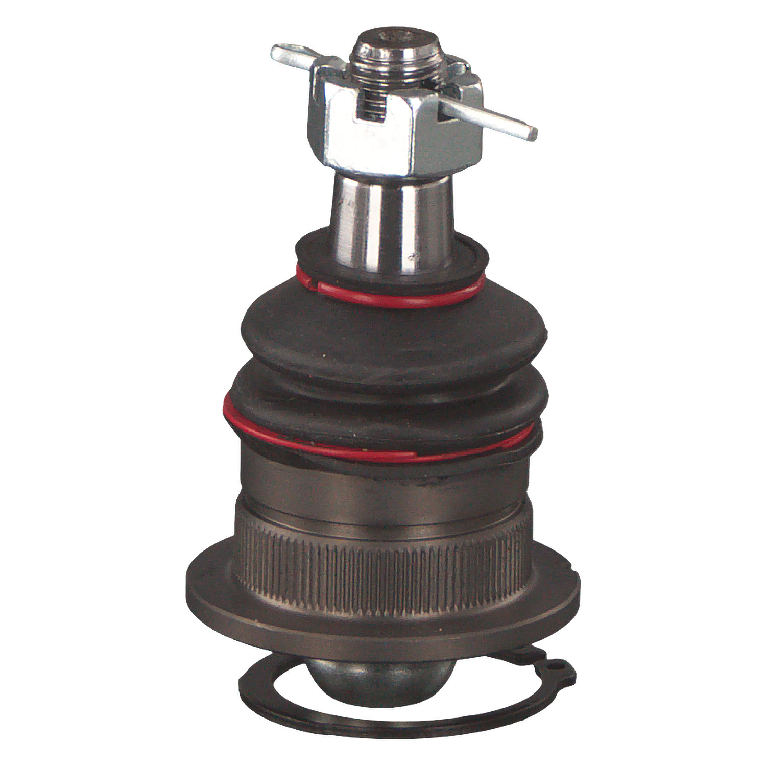 FEBI BILSTEIN 41863: Traggelenk Vorderachse links, oben, Vorderachse rechts, mit Kronenmutter und Splint, mit Sicherungsring