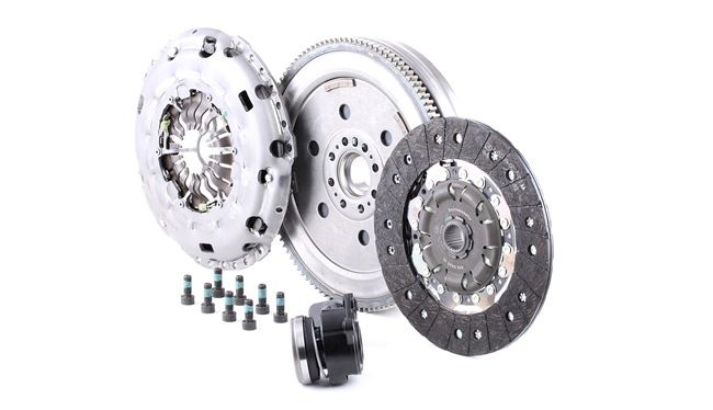 LuK 600 0149 00: Kit ambreiaj cu rulment de presiune, fara bucsa de ghidaj, cu volanta, cu set suruburi, Pt. montaj necesita scula speciala, Volant cu masa dubla cu disc de frecare BR 0241