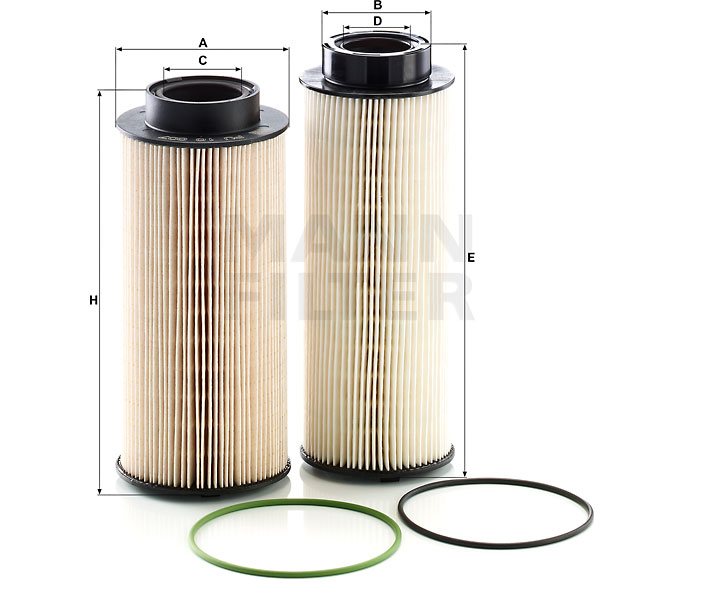 MANN-FILTER PU 10 003-2 x: Filtru combustibil cu etansare