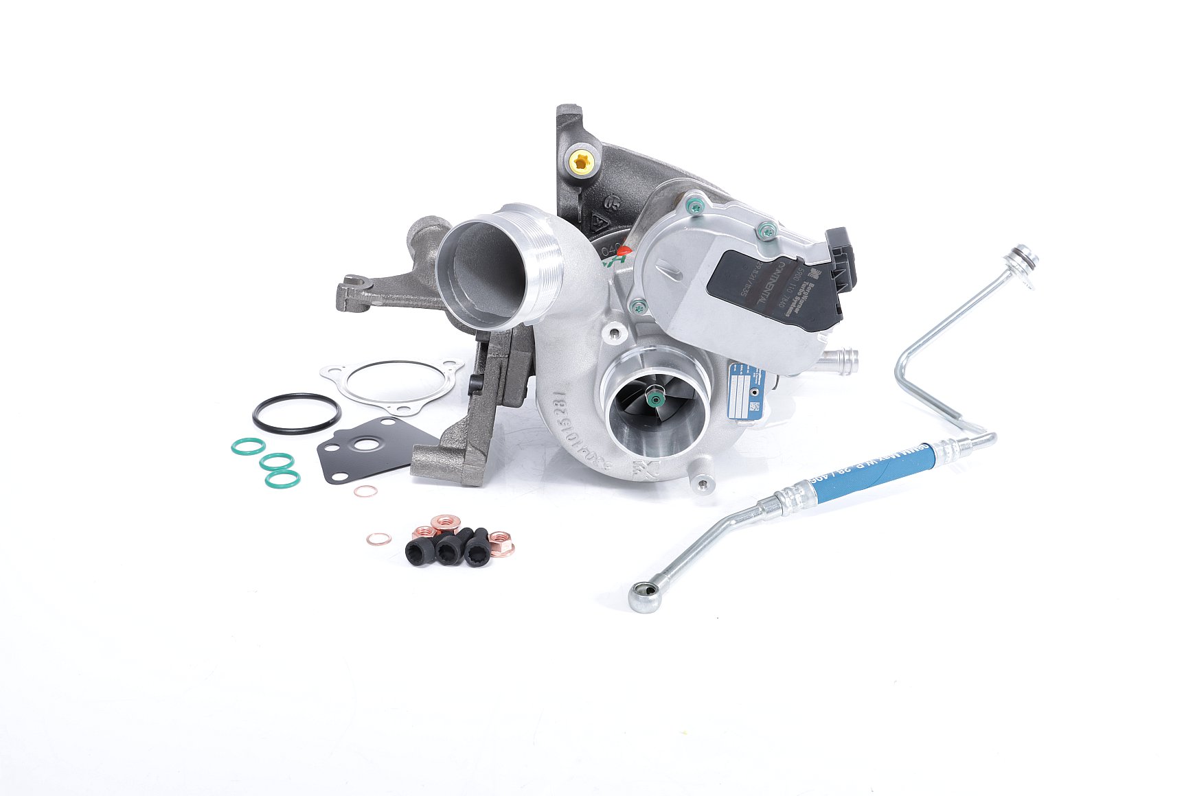 BTS TURBO T981346: Turbolader mit Ölzulaufleitung, mit Ölablaufleitung, mit Anbau-/Befestigungsmaterial, mit Montageanleitung, TURBO SERVICE SET ORIGINAL