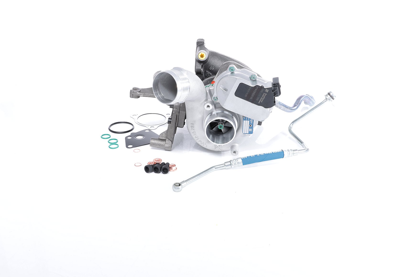 BTS TURBO T981349: Turbolader mit Ölzulaufleitung, mit Ölablaufleitung, mit Anbau-/Befestigungsmaterial, mit Montageanleitung, TURBO SERVICE SET ORIGINAL
