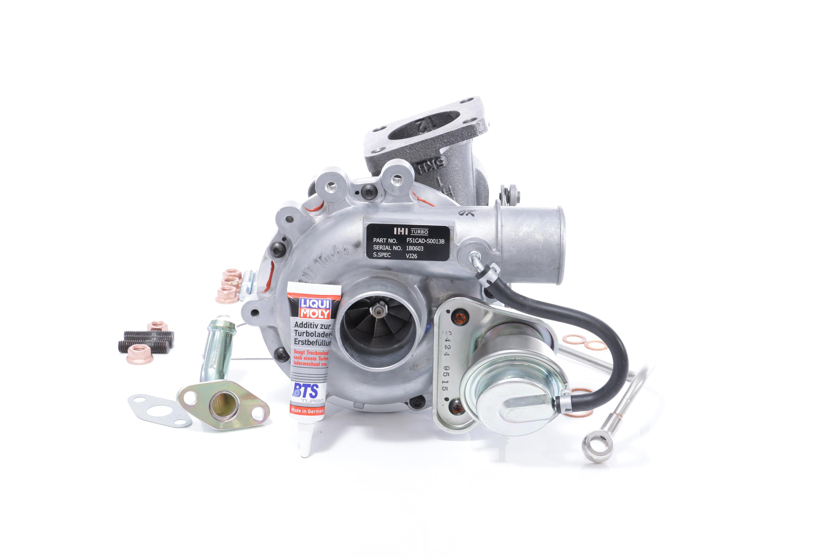 BTS TURBO T981261: Turbolader mit Ölzulaufleitung, mit Ölablaufleitung, mit Anbau-/Befestigungsmaterial, TURBO SERVICE SET ORIGINAL