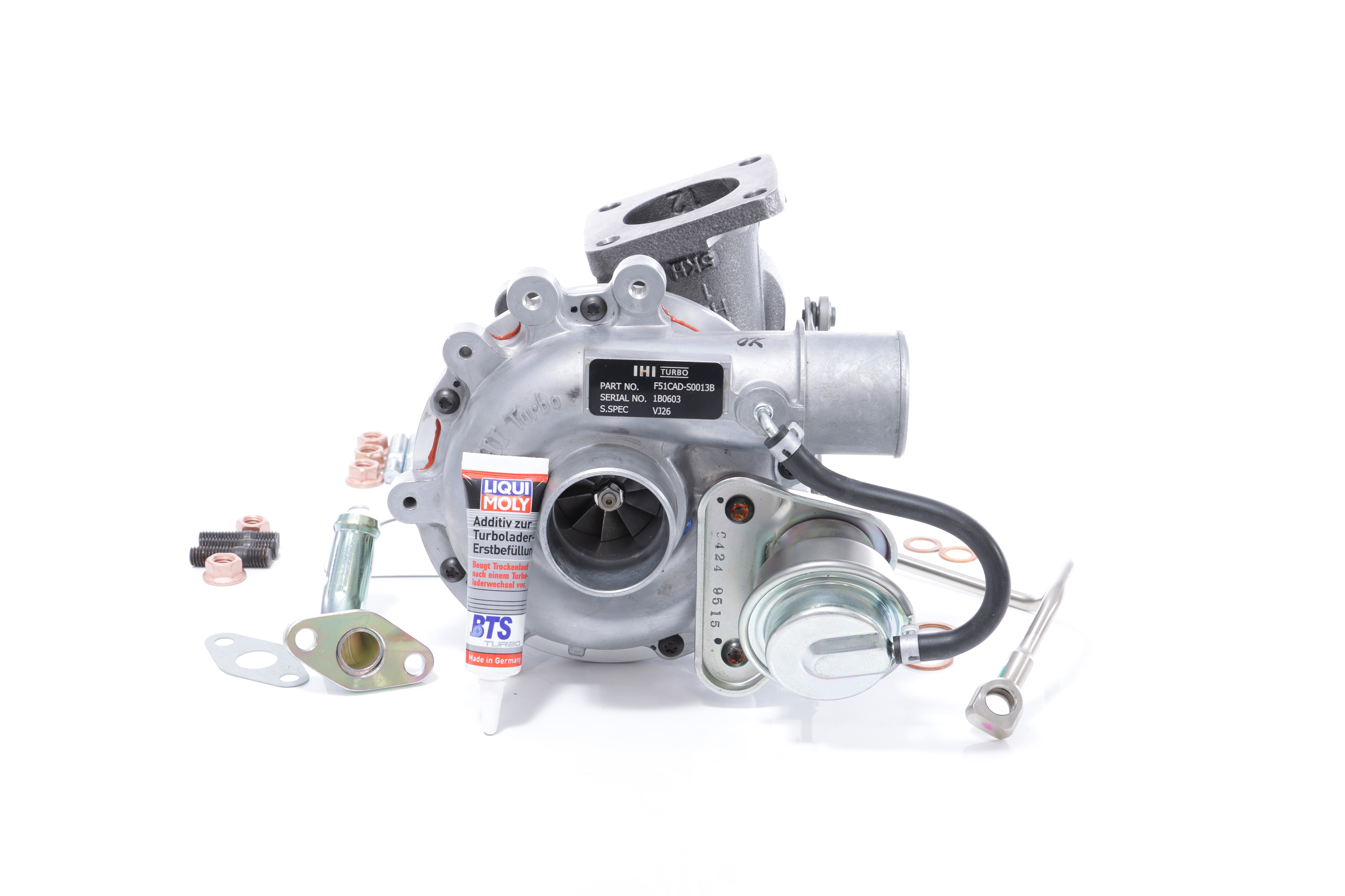 BTS TURBO T981333: Turbolader mit Ölzulaufleitung, mit Ölablaufleitung, mit Anbau-/Befestigungsmaterial, TURBO SERVICE SET ORIGINAL