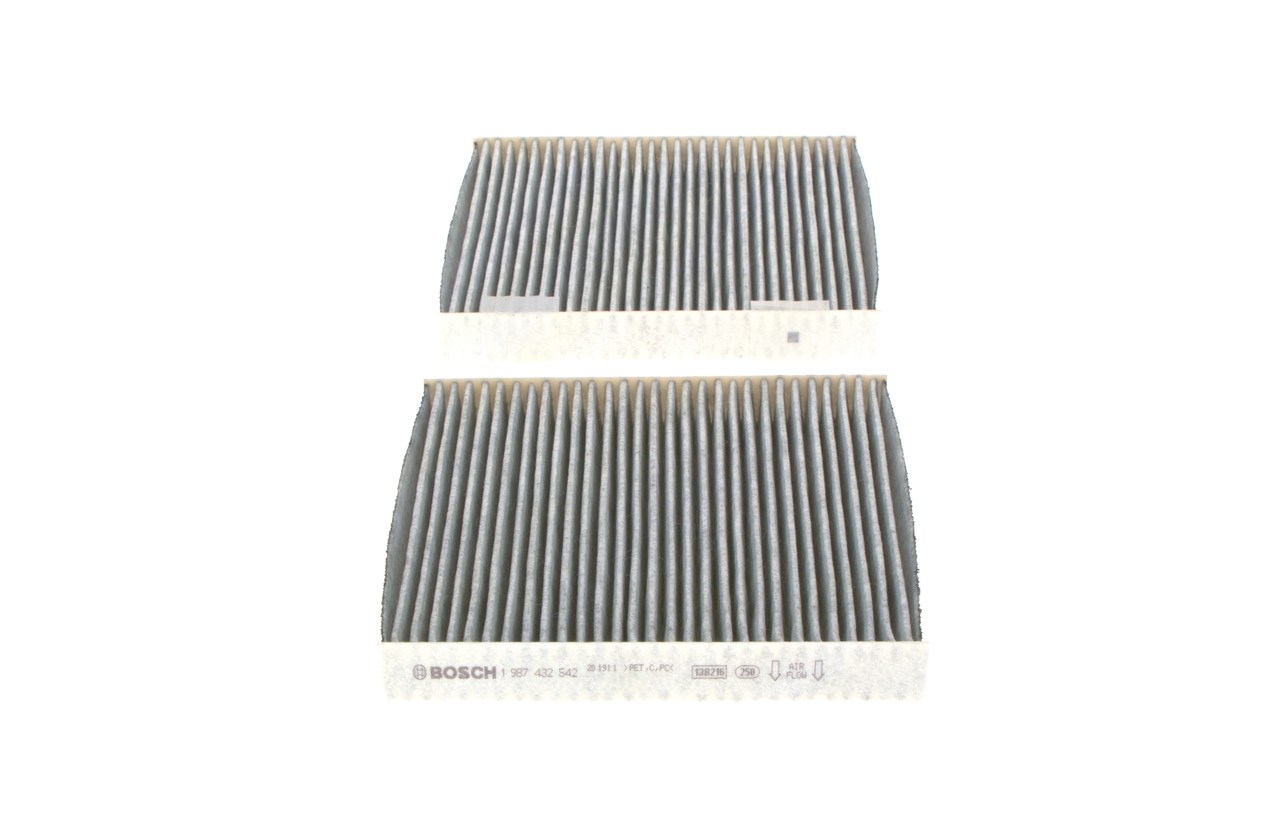 BOSCH 1 987 432 542: Filtro de habitáculo Filtro de carbón activado