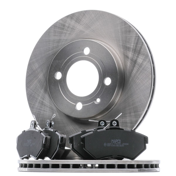 MAPCO 47852: Kit de discos de freno y pastillas Eje delantero, Ø: 256mm, ventilado