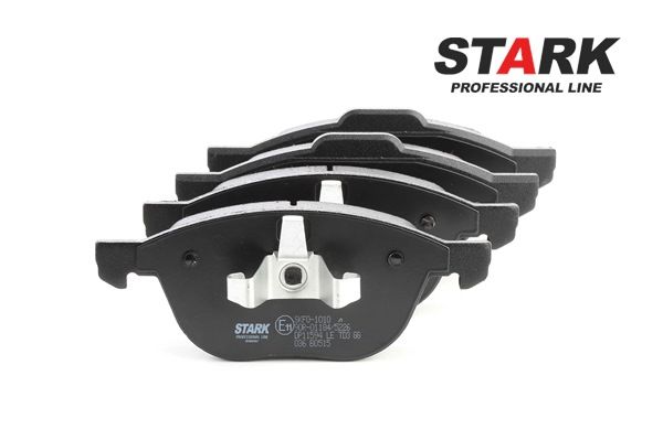 STARK SKFO-1010 Bremsbeläge Vorderachse, mit Anti-Quietsch-Blech, mit Kolbenclip