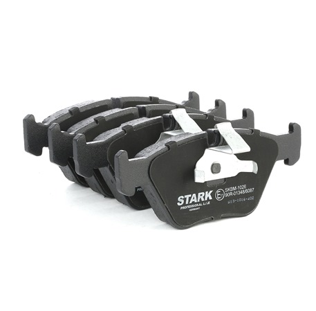 STARK SKBM-1026 Bremsbeläge Vorderachse, mit Anti-Quietsch-Blech, mit Kolbenclip