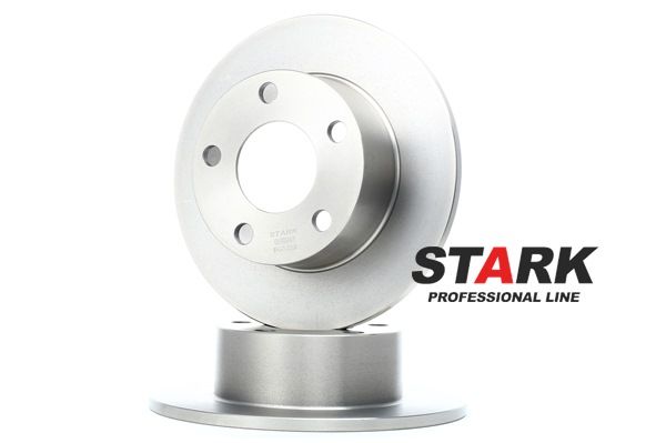 STARK SKAD-2008: Disco de freno Eje trasero, Ø: 244,9mm, macizo, Hierro fundido, Ø: 244,9mm, aceitado, sin tornillos