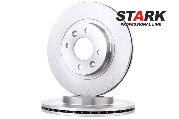 STARK SKRE-2015: Brzdový kotouč přední osa, R: 259mm, větráno, Litina, R: 259mm, nepotažený (bez vrstvy), bez šroubu