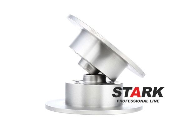 STARK SKAD-2018: Brzdový kotouč Zadní náprava, R: 244,8mm, plný, Litina, R: 244,8mm, nepotažený (bez vrstvy), s nábojem kola