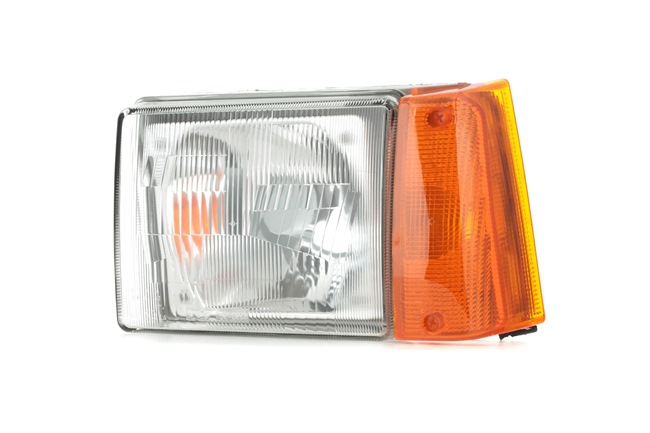 TYC 20-6084-05-2: Faro anteriore Sx, R2 (Bilux), H4, Colore lente indicatore direzione: arancione