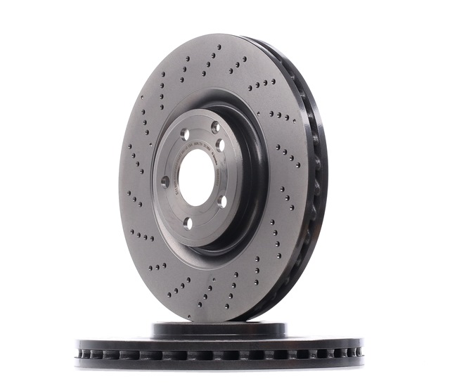 BREMBO 09.B855.51: Remschijf Ø: 344mm, geperforeerd/interne ventilatie, Ø: 344mm, Gecoat, Met schroeven COATED DISC LINE