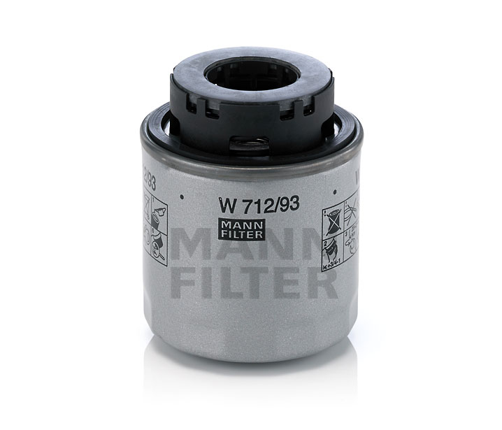MANN-FILTER W 712/93: Eļļas filtrs ar diviem atgriezējvārstiem