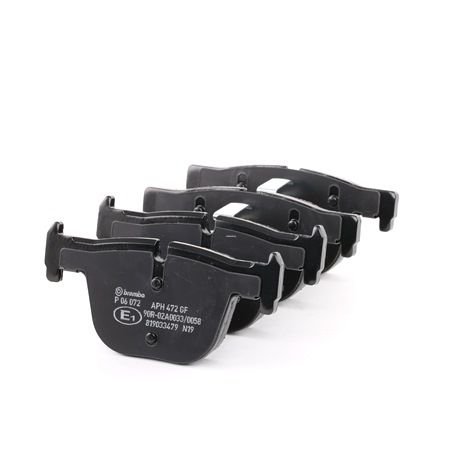 BREMBO P 06 072: Bremsbeläge PRIME LINE mit Zubehör, mit Kolbenclip, mit Anti-Quietsch-Blech