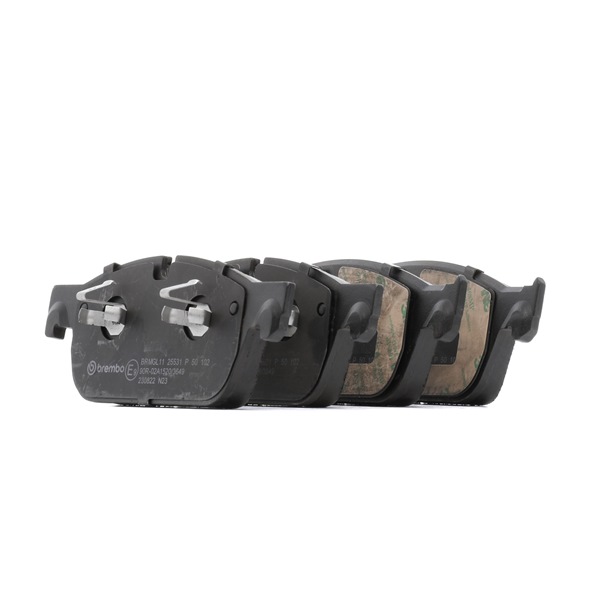 BREMBO P 50 102: Plăcuțe de frână PRIME LINE cu acceasorii, cu clema piston, cu tabla anti scartait