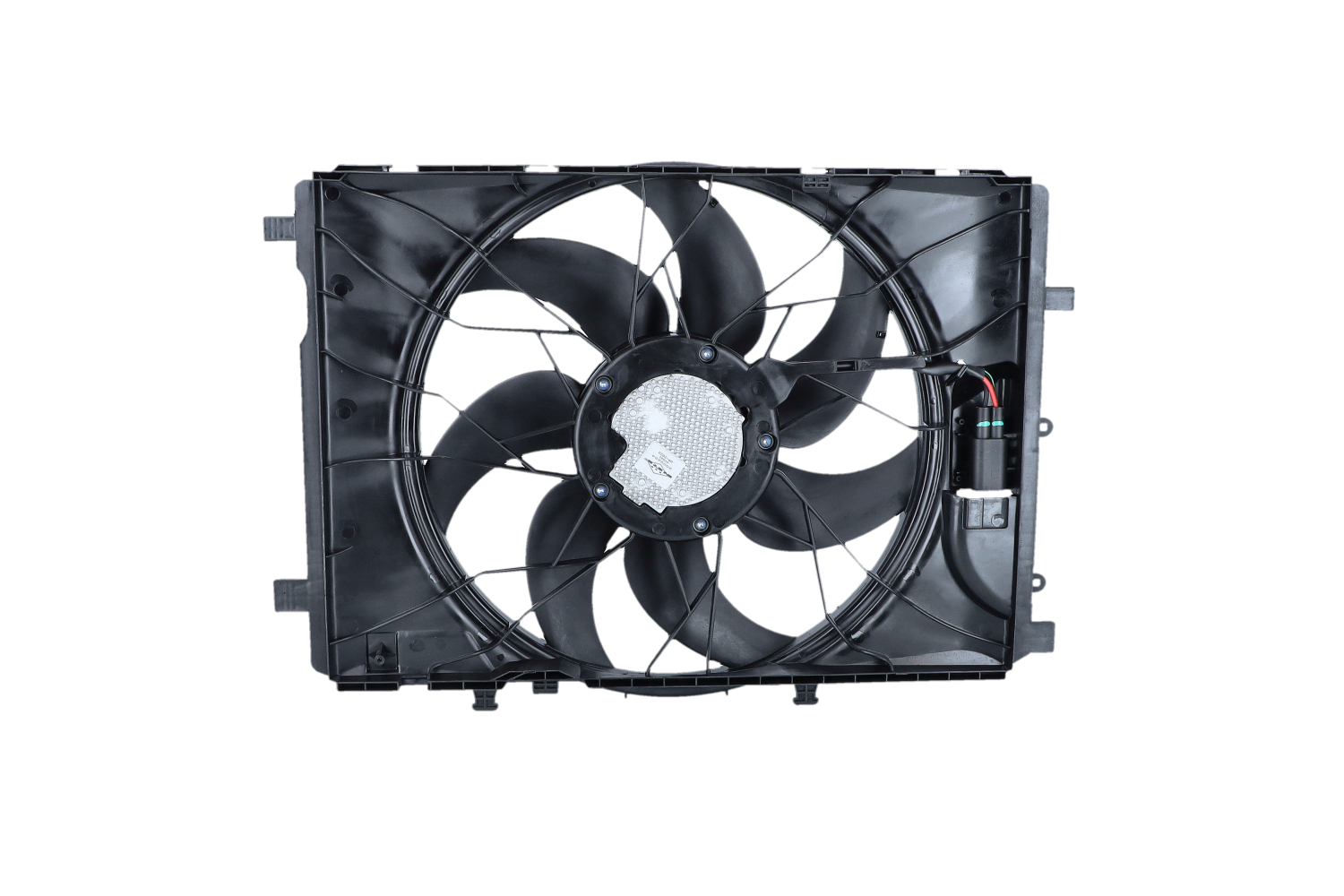 NRF 47443: Ventilator, radiator 481mm, cu unitate de control, cu rama aerisire radiator, moto fara perii
