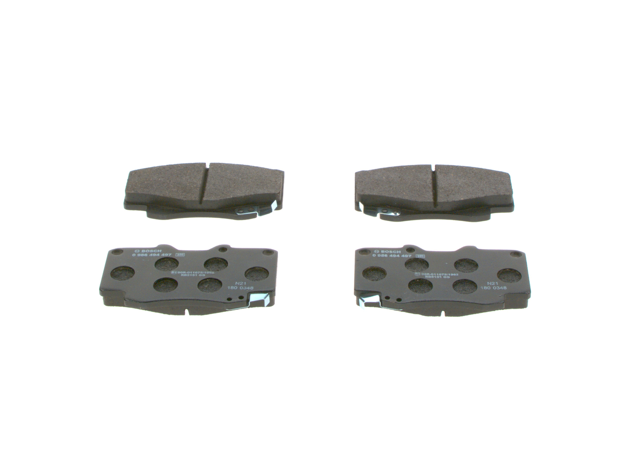 BOSCH 0 986 494 497 Remblokken TOYOTA HILUX 3 Pritsche/Fahrgestell (KUN1, TGN3, TGN2, TGN1, 171 Pk Diesel kosten