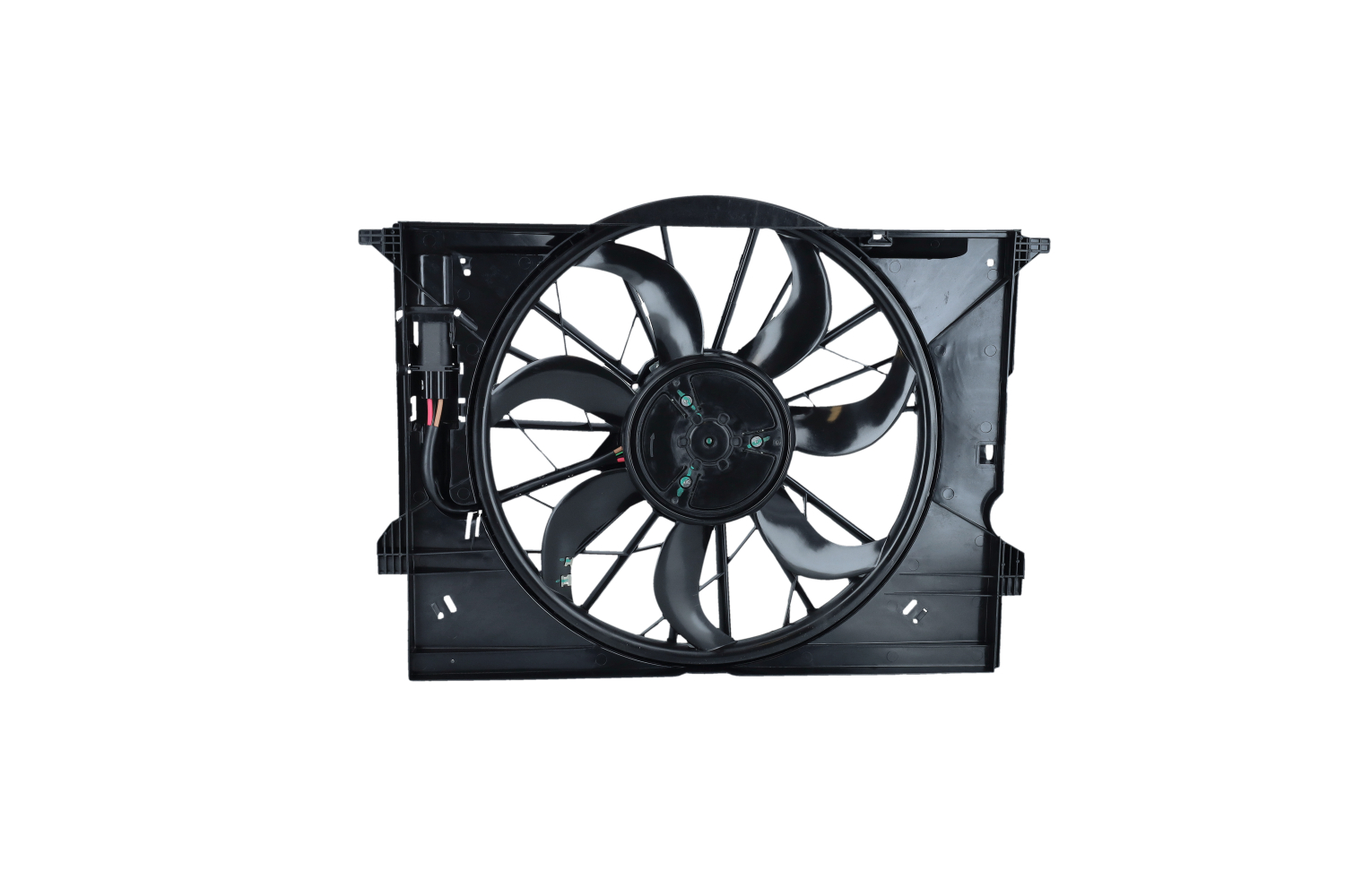 NRF 47444: Kühlerlüfter 500mm, mit Steuergerät, mit Kühlerlüfterrahmen (Zarge), bürstenloser Motor