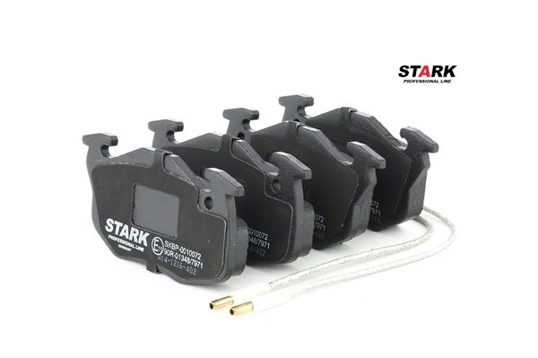 STARK SKBP-0010072: Sada brzdových destiček, kotoučová brzda přední osa, s krycím plechem