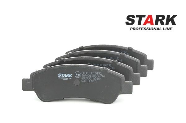 STARK SKBP-0010192: Plaquettes de frein Essieu arrière, avec coulisses, avec tôle anti-bruit