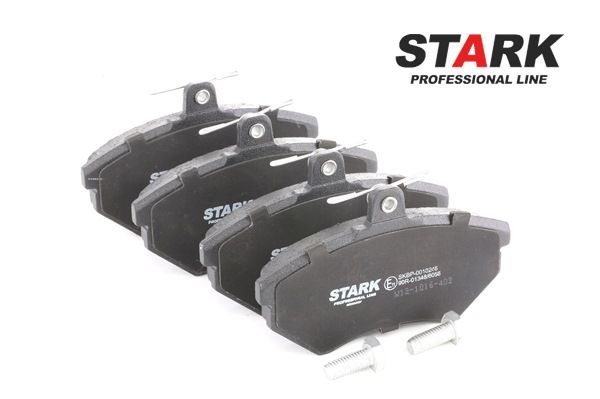 STARK SKBP-0010246: Juego de pastillas de freno Eje delantero, con muelle, Chapa antichirridos