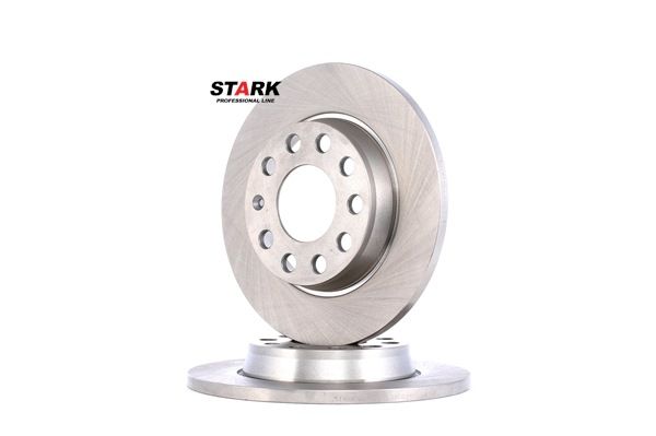 STARK SKBD-0020058: Disco de freno Eje trasero, Ø: 255mm, macizo, Hierro fundido, Ø: 255mm, sin recubrimiento, sin tornillos
