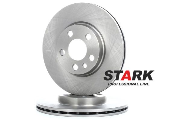 STARK SKBD-0020072: Féktárcsa elsőtengely, Ø: 257,2mm, Szellőztetett, Öntöttvas, Ø: 257,2mm, bevonat nélküli, csavarok nélkül