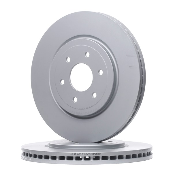 ATE 24.0128-0240.1: Disco de freno Ø: 320,0mm, ventilado, Ø: 320,0mm, revestido