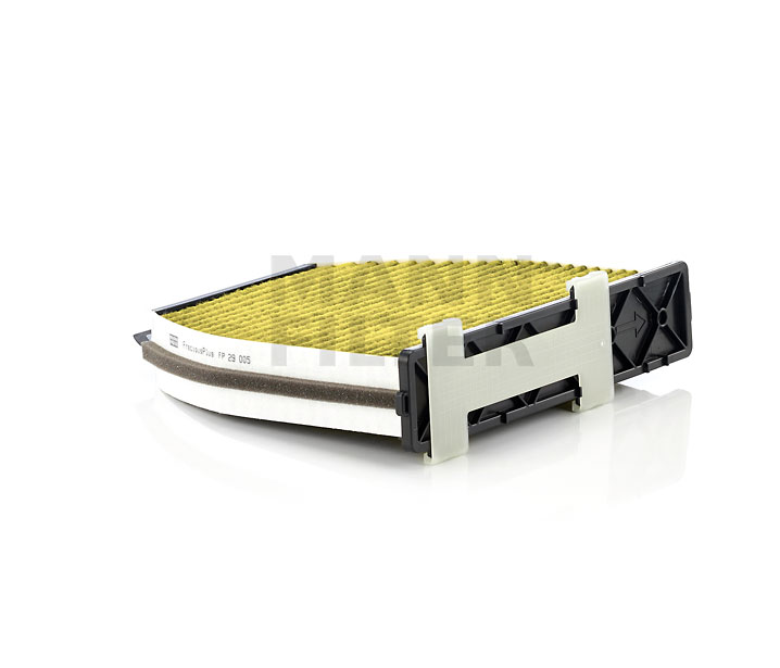MANN-FILTER FP 29 005: Interieurfilter Actief-koolstoffilter met meerwaardig fenol, Met antibacteriële werking, Fijnstoffilter (PM 2.5), Met schimmelwerende werking, Carbon filter, FreciousPlus