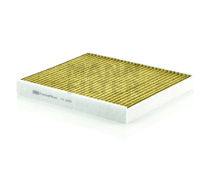 MANN-FILTER FP 2757: Filter vnútorného priestoru Filter aktívneho uhlia s Polyfenolom, s antibakteriálnym účinkom, Filter na jemný prach (PM 2.5), s fungicídnym účinkom, Filter aktívneho uhlia, FreciousPlus