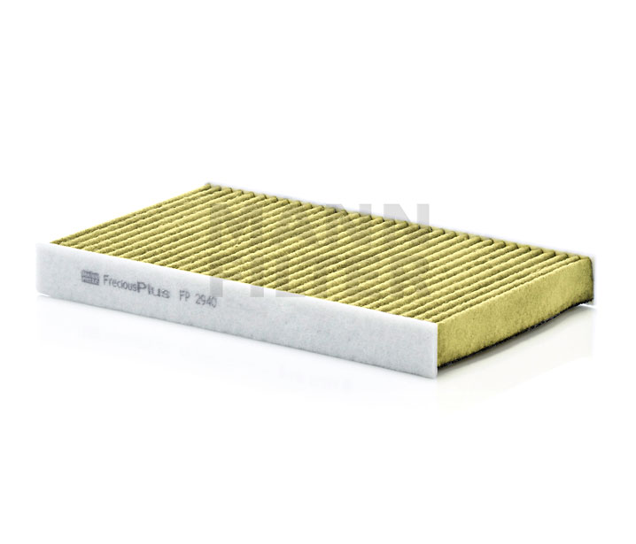 MANN-FILTER FP 2940 Innenraumfilter Aktivkohlefilter mit Polyphenol, mit antibakterieller Wirkung, Feinstaubfilter (PM 2.5), mit fungizider Wirkung, Aktivkohlefilter, FreciousPlus