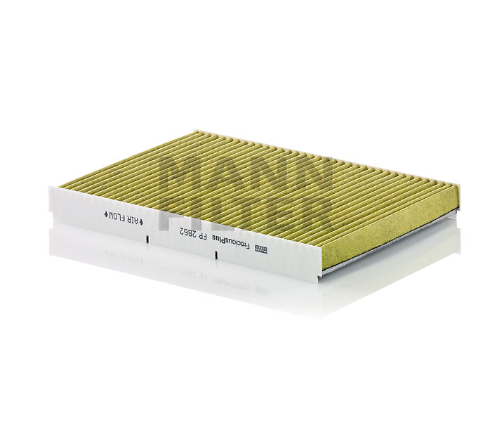MANN-FILTER FP 2862: Interieurfilter Actief-koolstoffilter met meerwaardig fenol, Met antibacteriële werking, Fijnstoffilter (PM 2.5), Met schimmelwerende werking, Carbon filter, FreciousPlus
