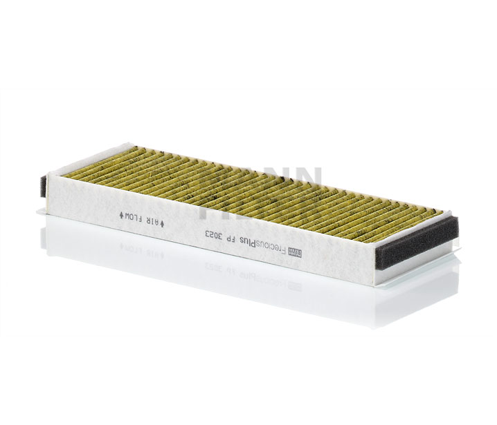 MANN-FILTER FP 3023-2: Interieurfilter Actief-koolstoffilter met meerwaardig fenol, Met antibacteriële werking, Fijnstoffilter (PM 2.5), Met schimmelwerende werking, Carbon filter, FreciousPlus