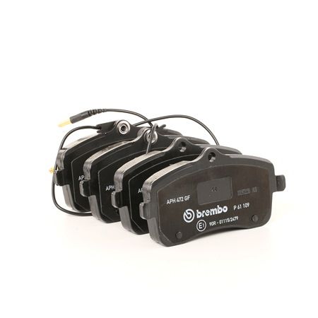 BREMBO P 61 109: Juego de pastillas de freno con accesorios, con tornillos pinza freno, Chapa antichirridos, PRIME LINE - Ring