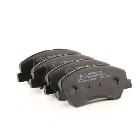 BREMBO P 18 025: Piduriklotsid PRIME LINE koos lisadega, koos stopperrõngaga, koos kokkusurumisvastase plekiga