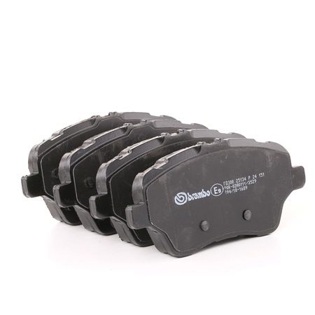 BREMBO P 24 151: Plăcuțe de frână PRIME LINE cu acceasorii, cu suruburi etrier, cu tabla anti scartait
