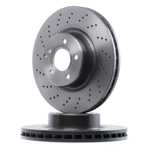 BREMBO 09.A353.11: Tarcza hamulcowa Ø: 330[mm], perforowany / wentylowany wewnętrznie, Ø: 330[mm], pokryty, ze śrubami COATED DISC LINE