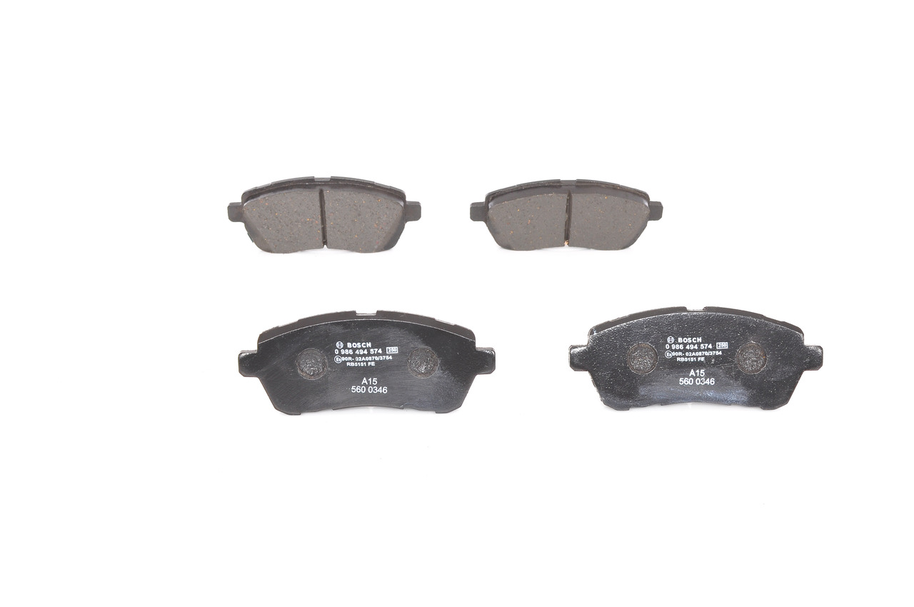 BOSCH 0 986 494 574 Τακάκια φρένων SUZUKI SWIFT 5 (AZ) 82 PS Βενζίνη κόστος